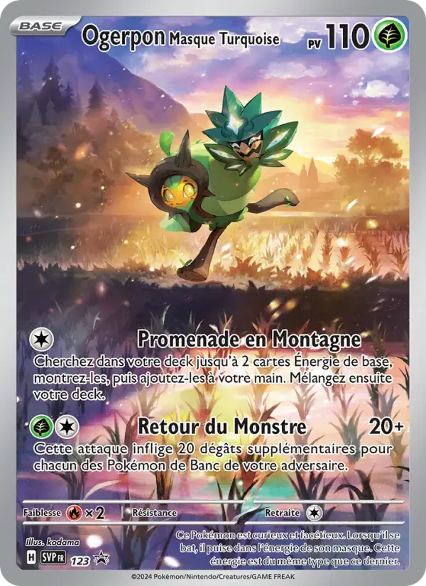 Carte Pokémon Ogerpon Masque Turquoise #123 — Promos Écarlate et Violet