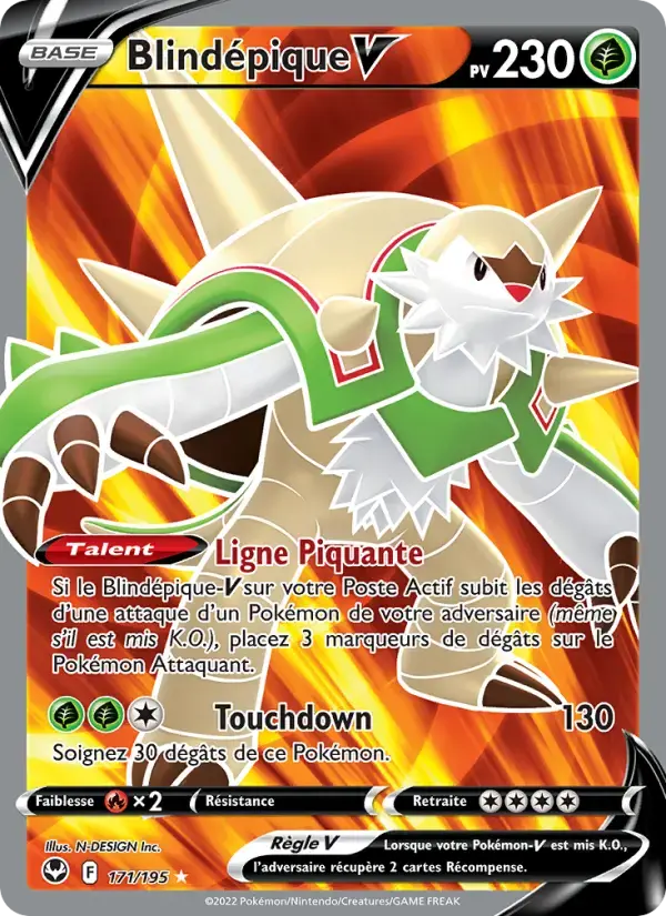 Carte Pokémon Blindépique V #171 — Tempête Argentée