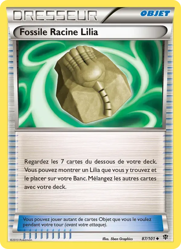 Carte Pokémon Fossile Racine Lilia #87 — Explosion Plasma