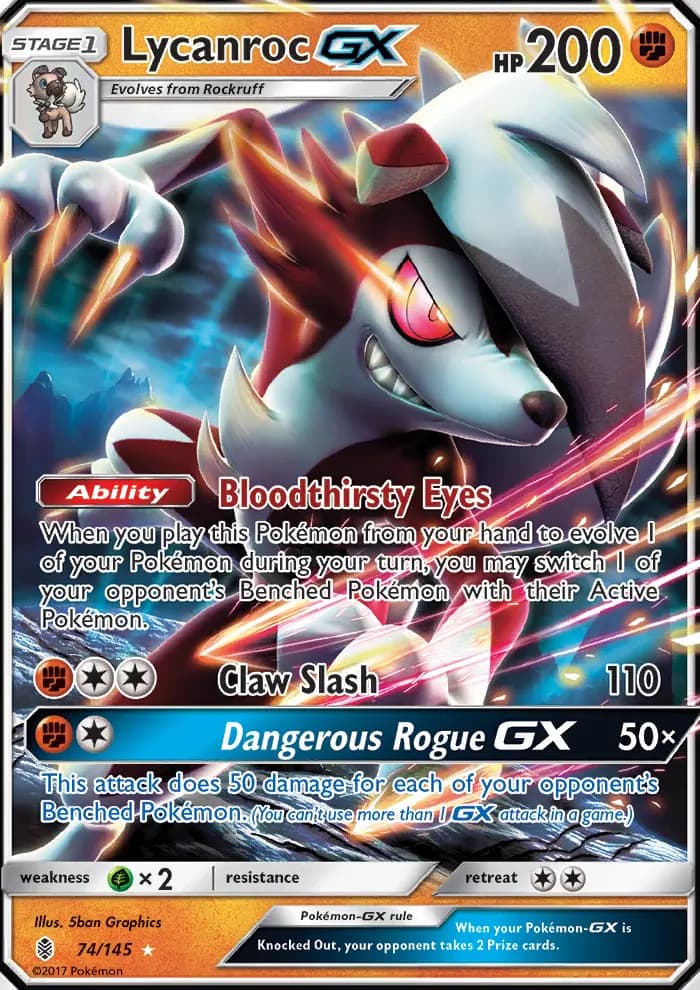Lycanroc GX #74 — Guardians Rising