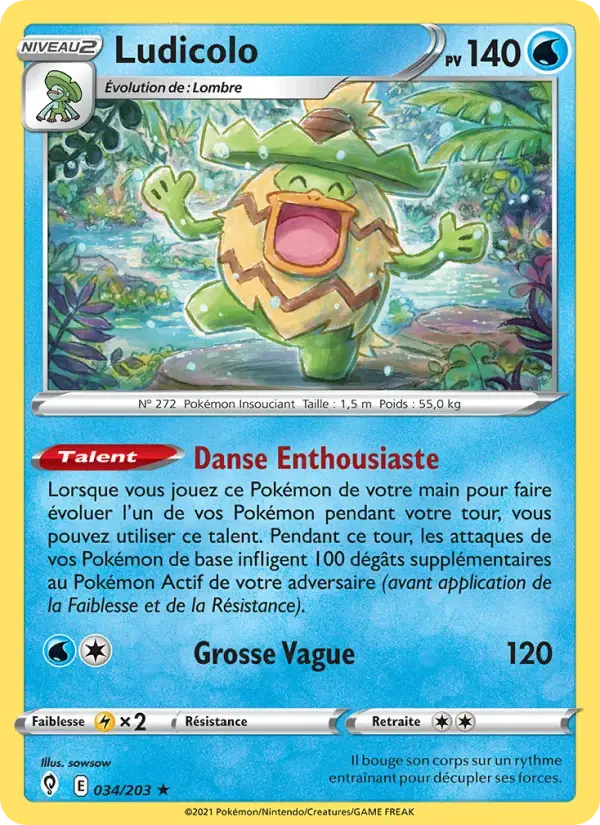 Carte Pokémon Ludicolo #34 — Évolution Céleste