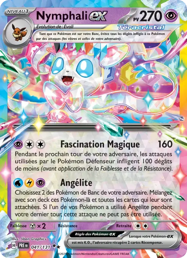 Carte Pokémon Nymphali-ex #041 — Évolutions Prismatiques
