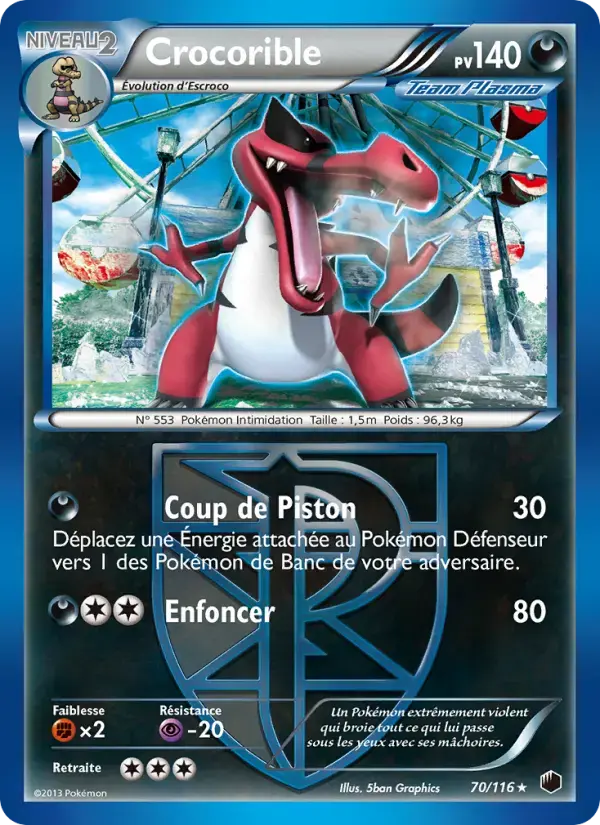 Carte Pokémon Crocorible #70 — Glaciation Plasma