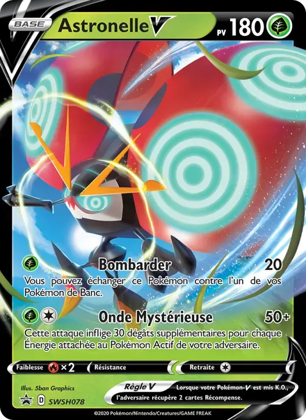 Carte Pokémon Astronelle V #SWSH078 — Promos Épée et Bouclier