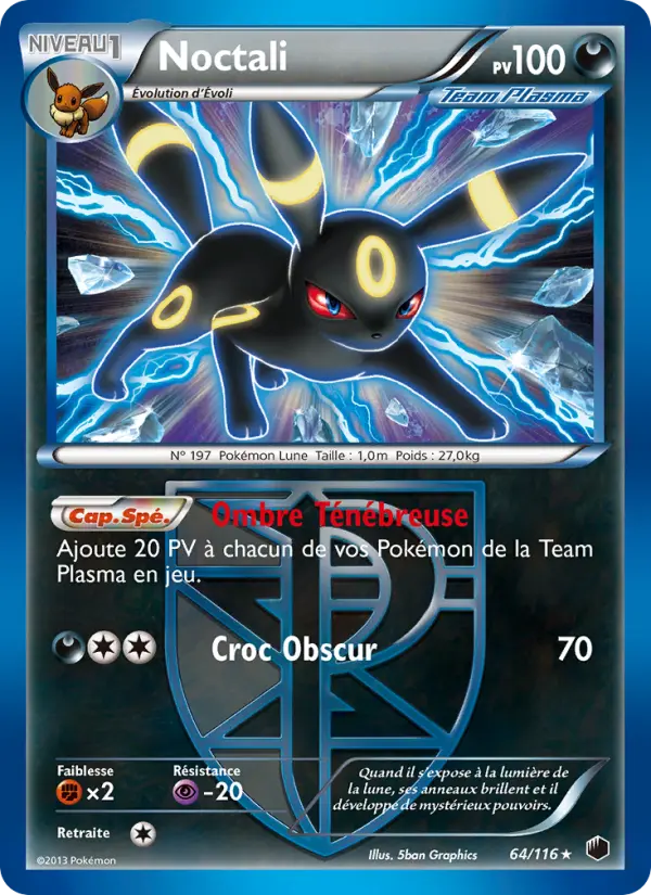 Carte Pokémon Noctali #64 — Glaciation Plasma