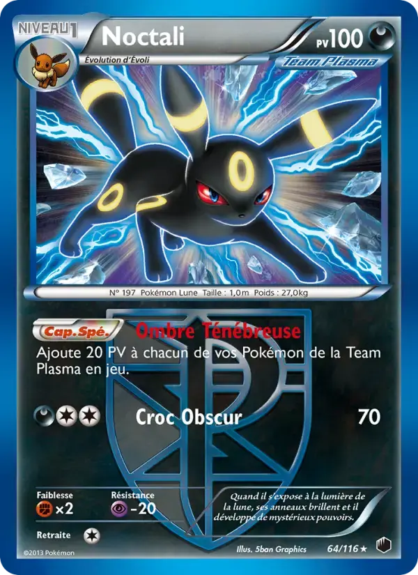 Carte Pokémon Noctali #64 — Glaciation Plasma