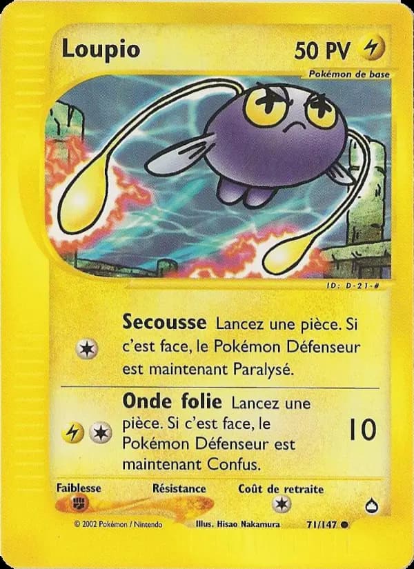 Carte Pokémon Loupio #71 — Aquapolis