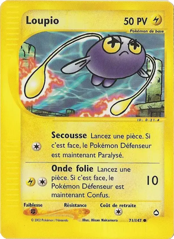 Carte Pokémon Loupio #71 — Aquapolis