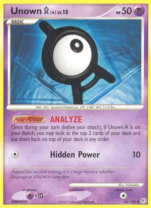 Unown A #65 — Diamond & Pearl