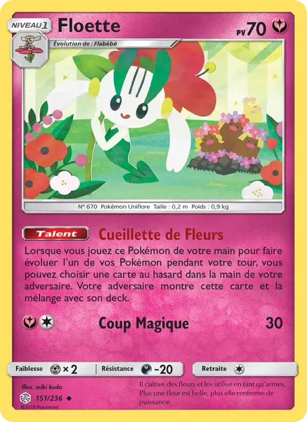 Carte Pokémon Floette #151 — Éclipse Cosmique