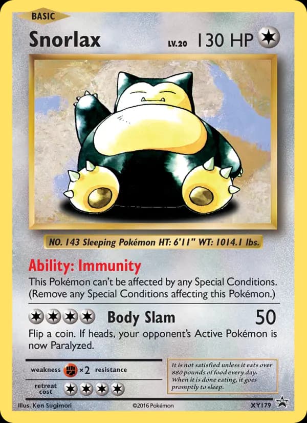 Snorlax #XY179 — XY Promos
