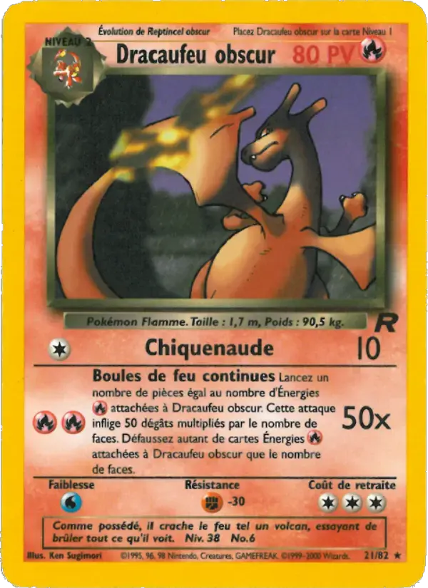 Carte Pokémon Dracaufeu obscur #21 — Team Rocket