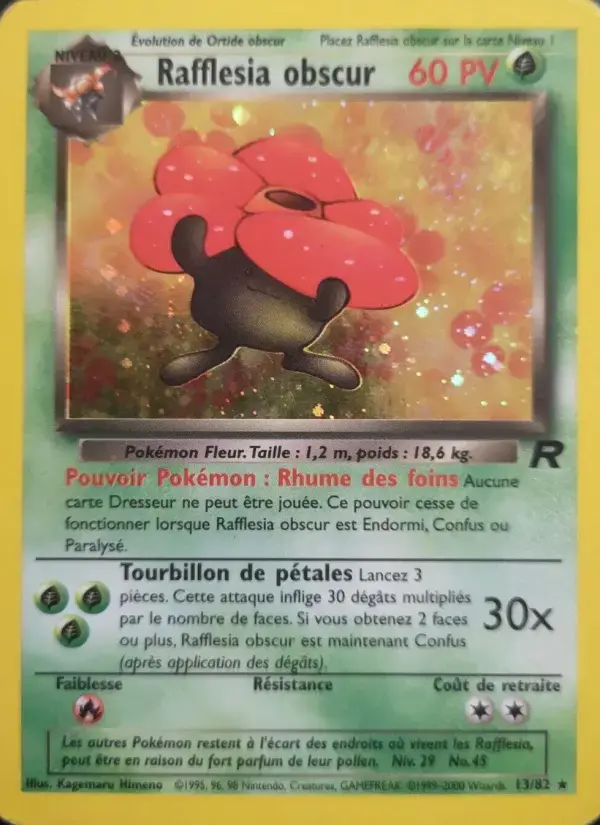Carte Pokémon Rafflesia obscur #13 — Team Rocket