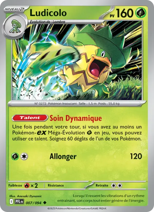 Carte Pokémon Ludicolo #007 — Flammes Fantasmagoriques