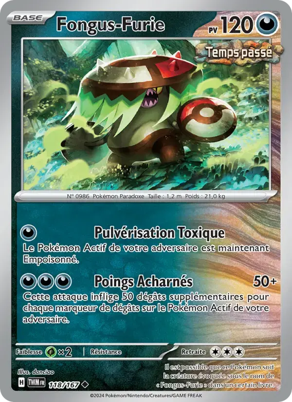 Carte Pokémon Fongus-Furie #118 — Mascarade Crépusculaire