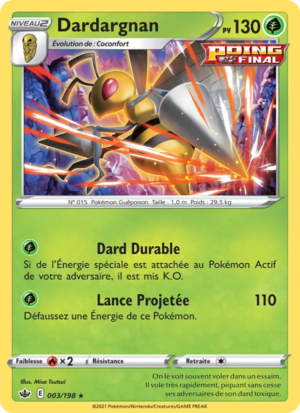 Carte Pokémon Dardargnan #3 — Règne de Glace