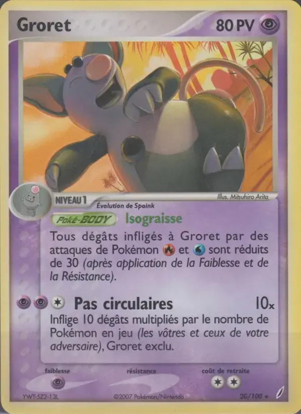 Carte Pokémon Groret #20 — Gardiens de Cristal
