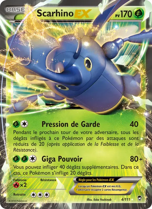 Carte Pokémon Scarhino EX #4 — Poings Furieux