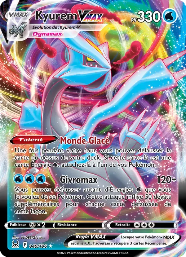 Carte Pokémon Kyurem VMAX #049 — Origine Perdue