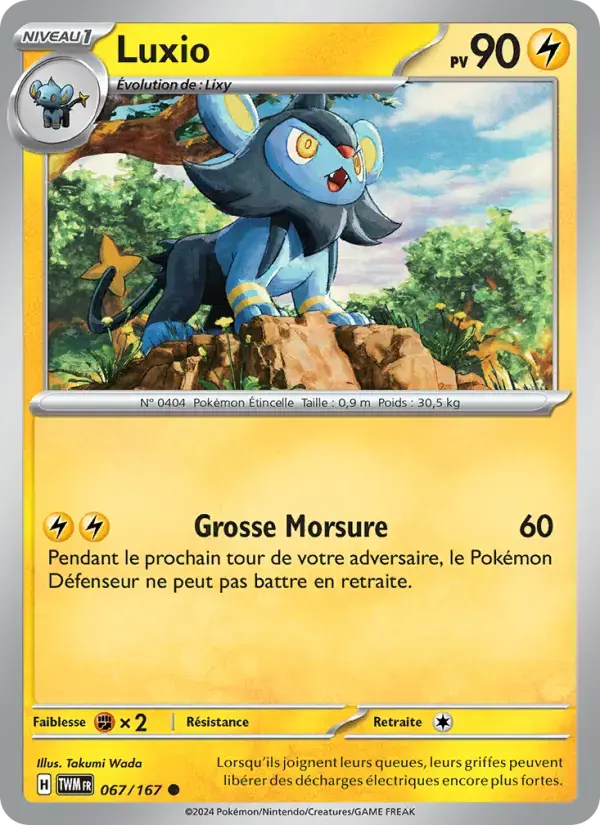 Carte Pokémon Luxio #067 — Mascarade Crépusculaire
