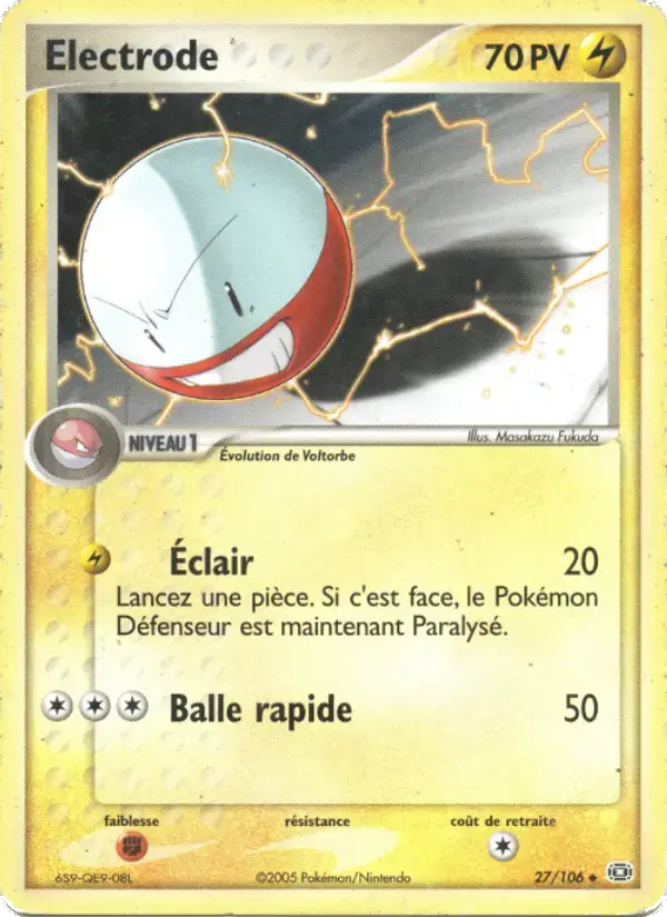 Carte Pokémon Electrode #27 — Émeraude