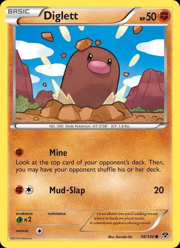 Diglett #58 — XY
