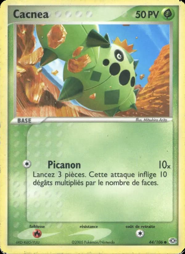 Carte Pokémon Cacnea #44 — Émeraude
