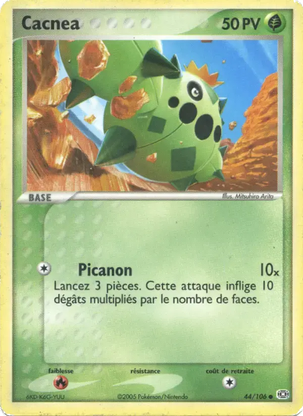 Carte Pokémon Cacnea #44 — Émeraude