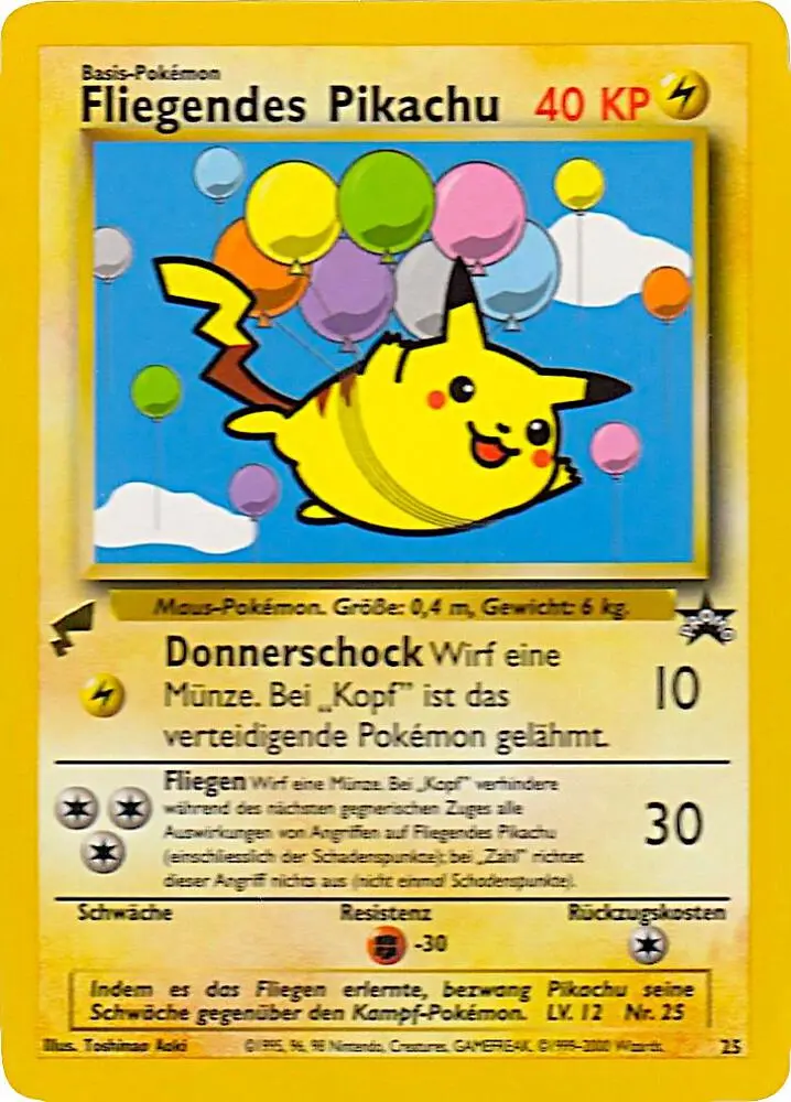 Carte Pokémon Pikachu volant #25 — Pikachu World Collection