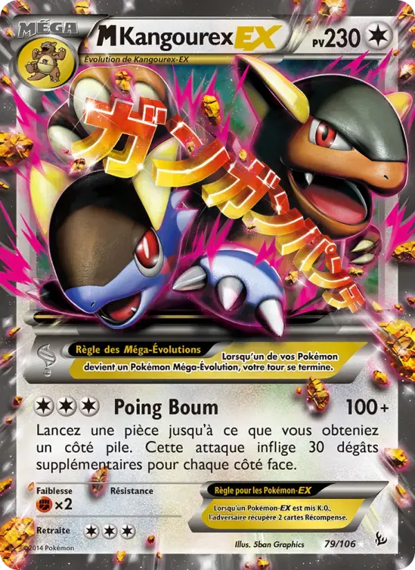 Carte Pokémon M-Kangourex EX #79 — Étincelles