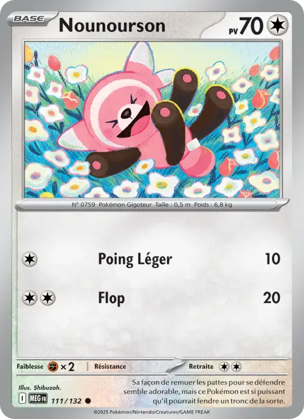 Carte Pokémon Nounourson #111 — Méga-Évolution