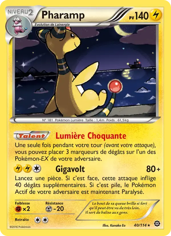 Carte Pokémon Pharamp #40 — Offensive Vapeur