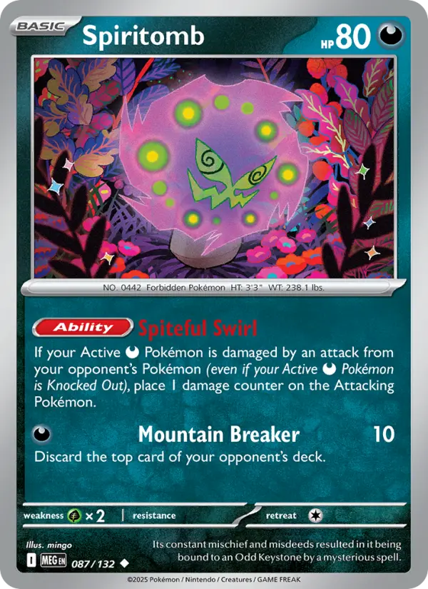 Carte Pokémon Spiritomb #087 — Méga-Évolution