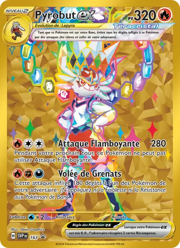 Carte Pokémon Pyrobut-ex #163 — Promos Écarlate et Violet