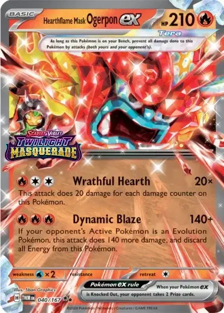 Carte Pokémon Ogerpon Masque du Fourneau ex #040/167 — Jumbo