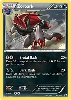Carte Pokémon Zoroark #090 Non Holo — Trésors Légendaires