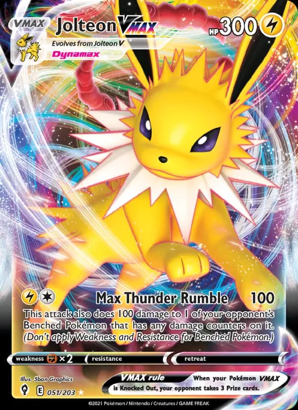 Jolteon VMAX #51 — Evolving Skies