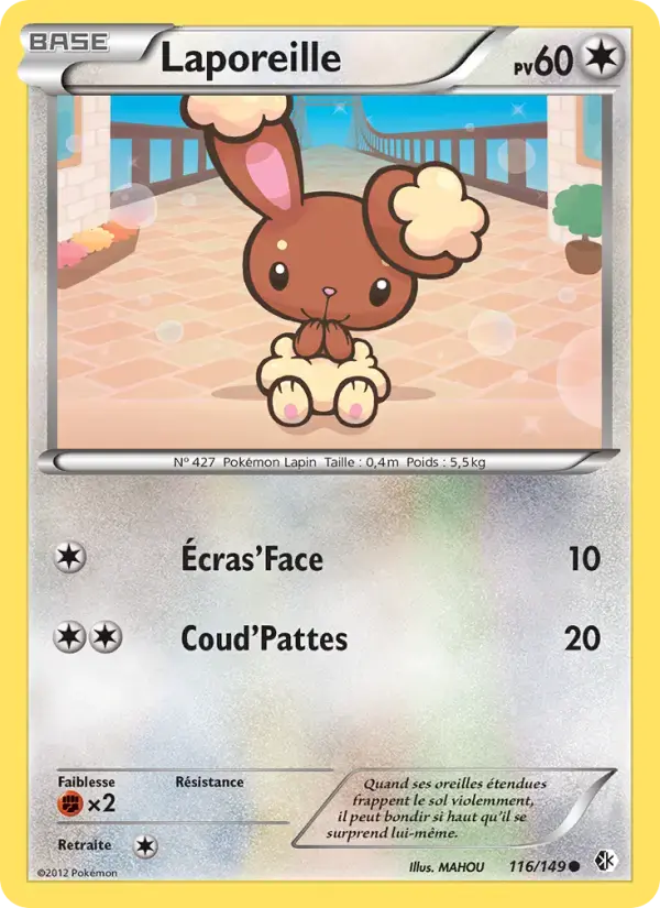 Carte Pokémon Laporeille #116 — Frontières Franchies