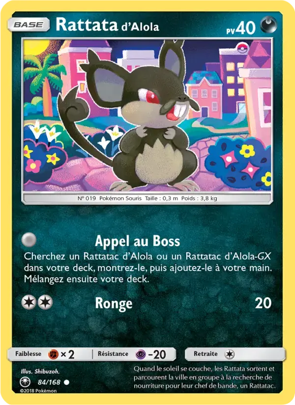 Carte Pokémon Rattata d’Alola #84 — Tempête Céleste