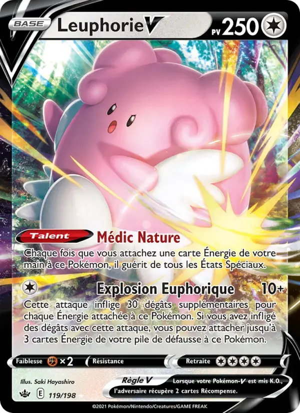 Carte Pokémon Leuphorie V #119 — Règne de Glace