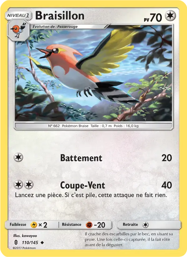 Carte Pokémon Braisillon #110 — Gardiens Ascendants