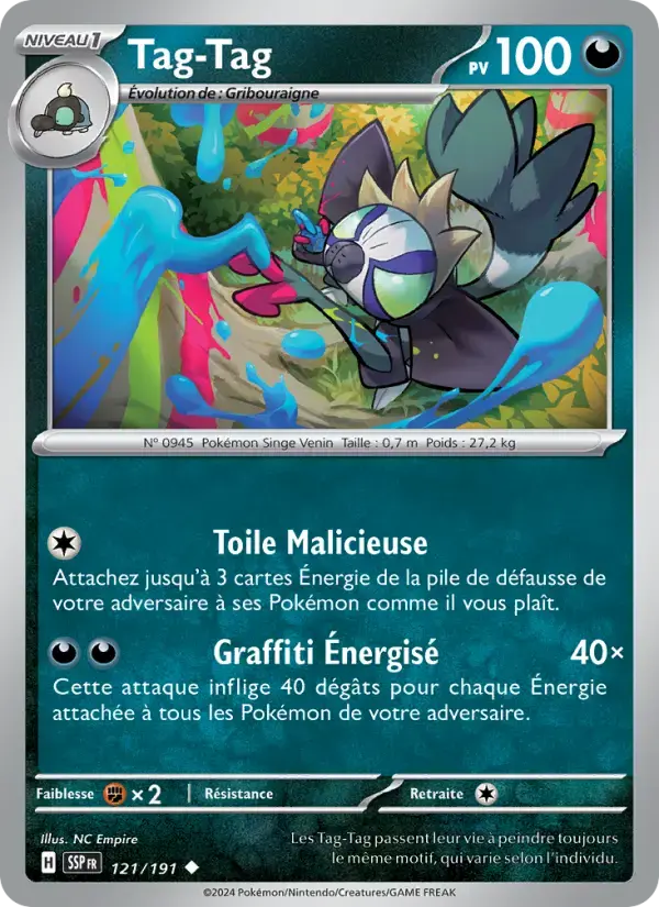 Carte Pokémon Tag-Tag #121 — Étincelles Déferlantes