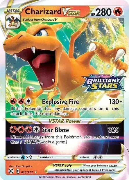 Carte Pokémon Dracaufeu-VSTAR #018/172 — Jumbo