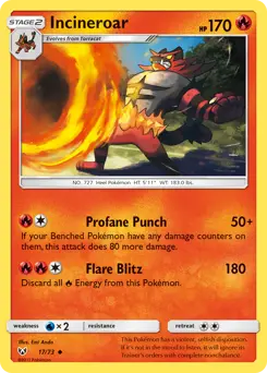 Incineroar #17 — Shining Legends