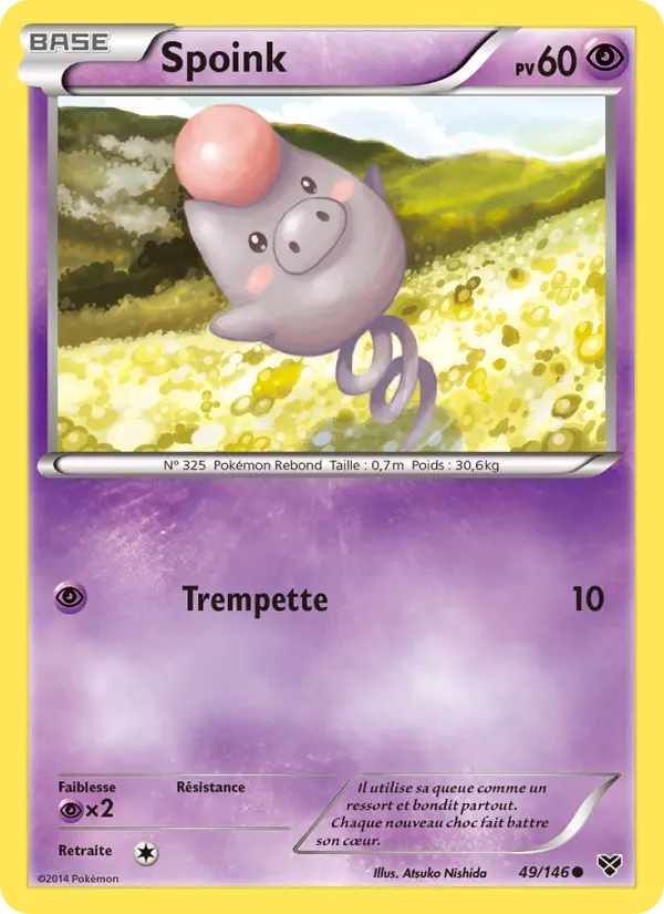 Carte Pokémon Spoink #49 — XY