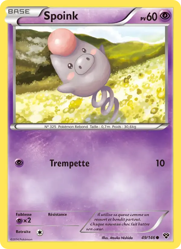 Carte Pokémon Spoink #49 — XY