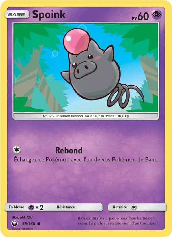 Carte Pokémon Spoink #59 — Tempête Céleste