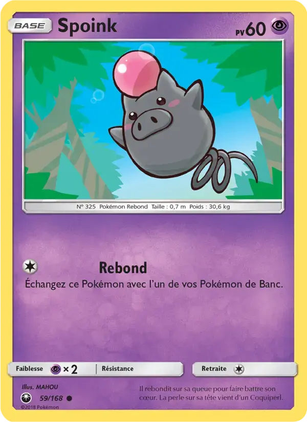 Carte Pokémon Spoink #59 — Tempête Céleste