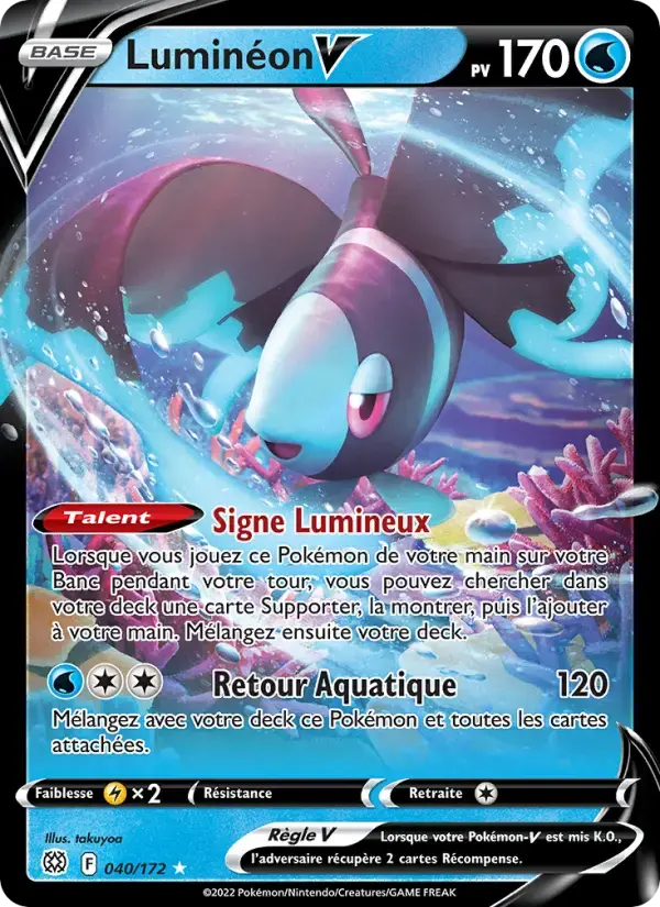 Carte Pokémon Luminéon V #040 — Stars Étincelantes