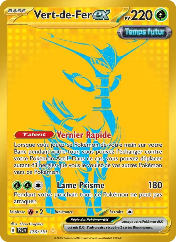 Carte Pokémon Vert-de-Fer-ex #176 — Évolutions Prismatiques